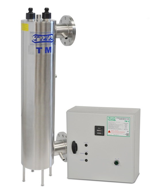 sterilizator uv industrial flanse 2 lampi 46 mc / ora